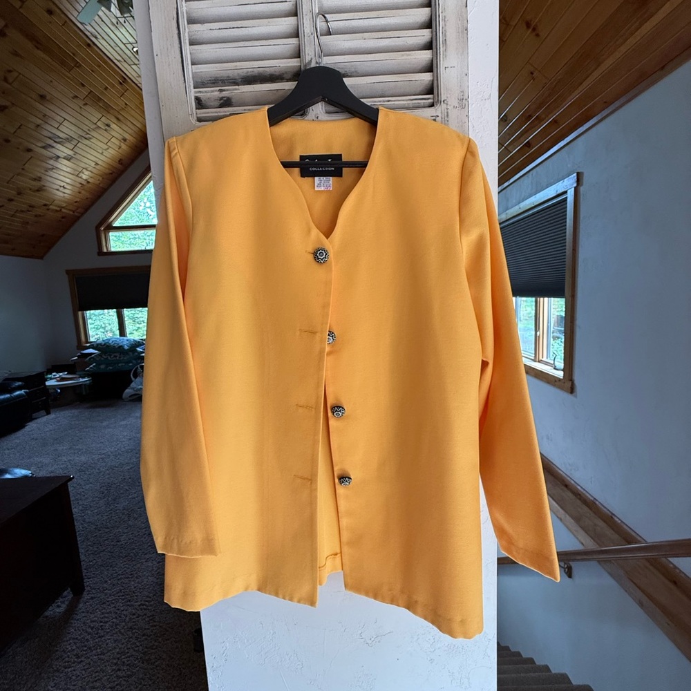 Chelsea Jones Collection Vibrant Yellow Blazer - Women's Size 12